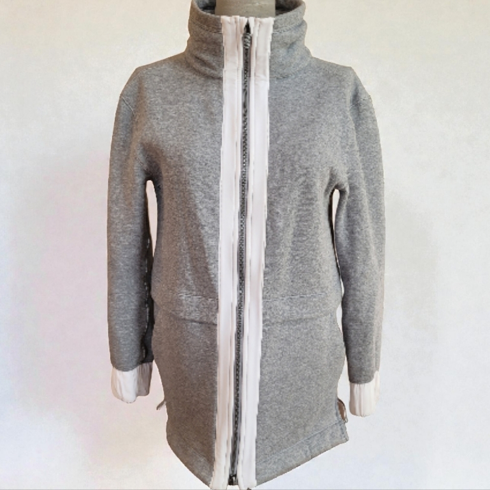 lululemon athletica Gray and White Zip Hoodie Jacket - Picture 4 of 12